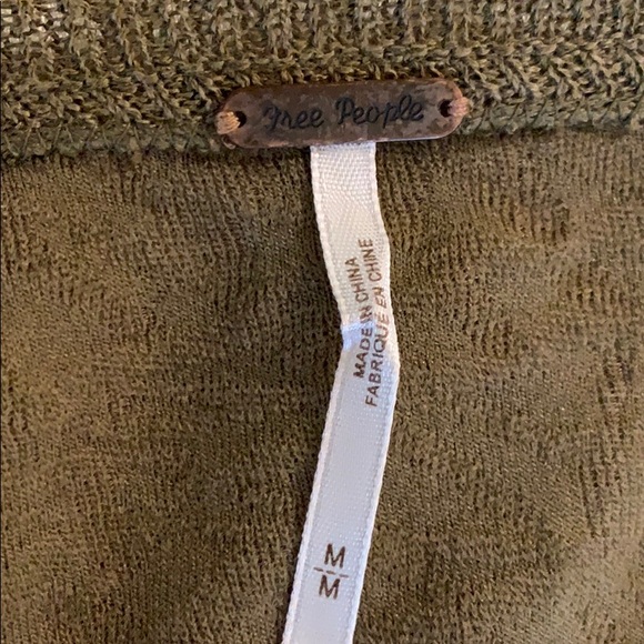 Free People olive gn unique tunic top - Picture 7 of 7